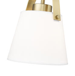 Z-Lite Z-Studio Linen Pendant 1-Light Heritage Brass Indoor