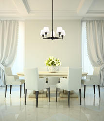 Z-Lite Leila Matte Black 5-Light Chandelier at Menards®