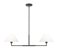 Z-Lite Leila Matte Black 2-Light Chandelier at Menards®