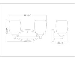 Z-Lite Kendrick Matte Black 2-Light Vanity Light at Menards®