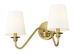 Z-Lite Gianna 2-Light Modern Gold Indoor Wall Light at Menards®