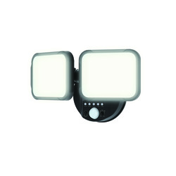 Patriot Lighting® Matte Black Dual-Head Motion Sensor Outdoor