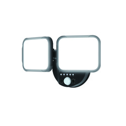 Patriot Lighting® Matte Black Dual-Head Motion Sensor Outdoor