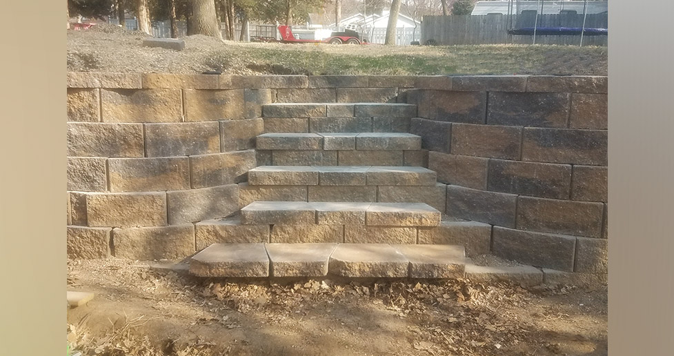 Retaining Wall with Stairs Project by Phil at Menards®