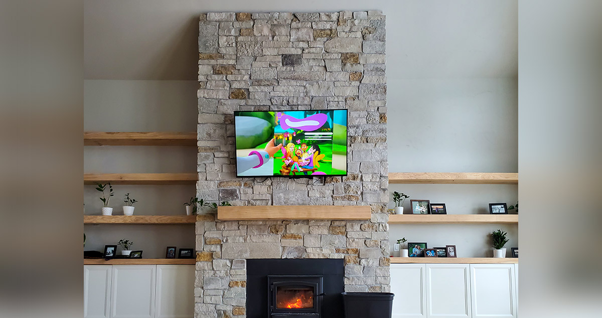 Fireplace with Built-In Shelves - Project by Eric at Menards®