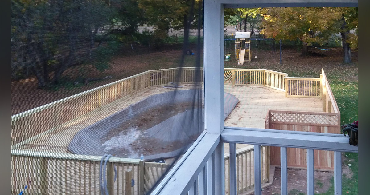 Pool Deck with Fence Project by Dustin at Menards®