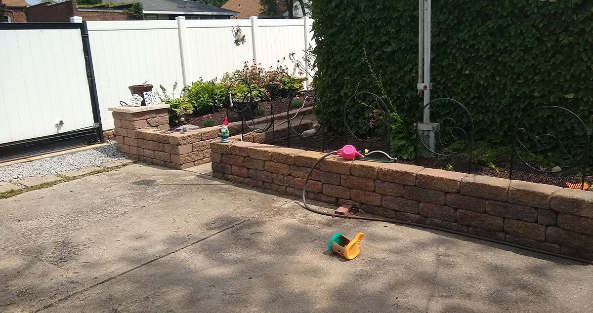 Backyard Retaining Walls Project By Justin At Menards® 2354