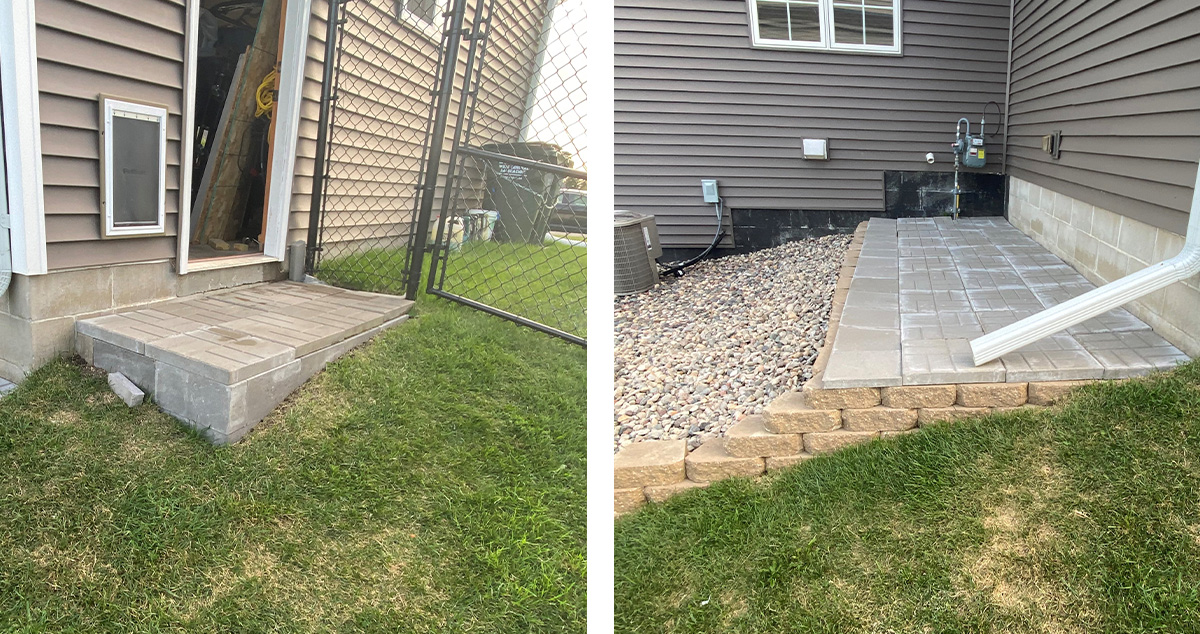 Yard Makeover with Retaining Wall Blocks Project by Alicia at Menards®
