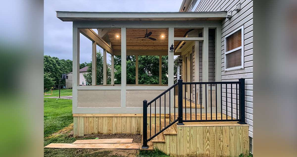 New ScreenedIn Porch Project by David at Menards®