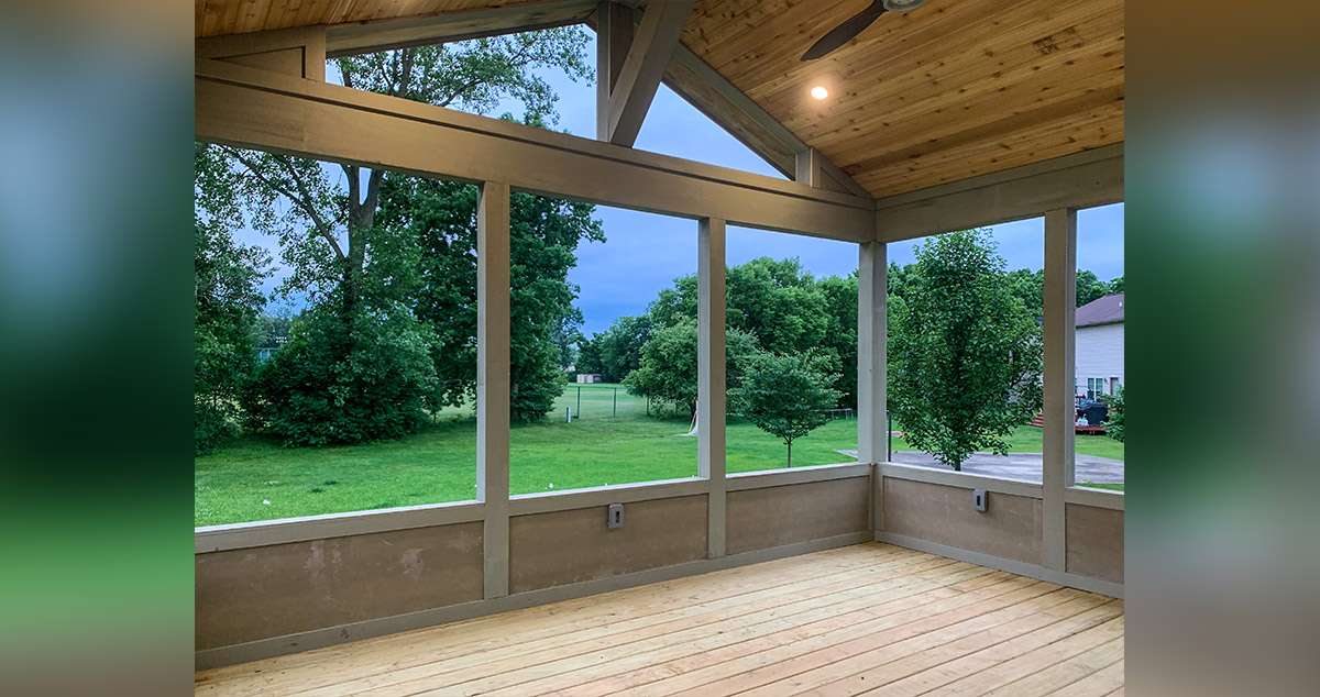 New ScreenedIn Porch Project by David at Menards®