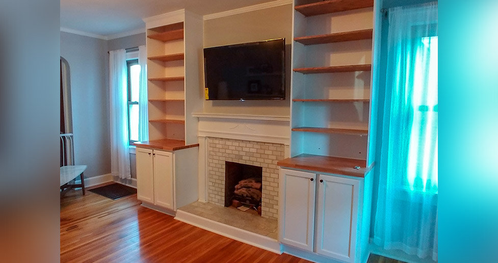 Mantel & BuiltIn Shelves Project by at Menards®