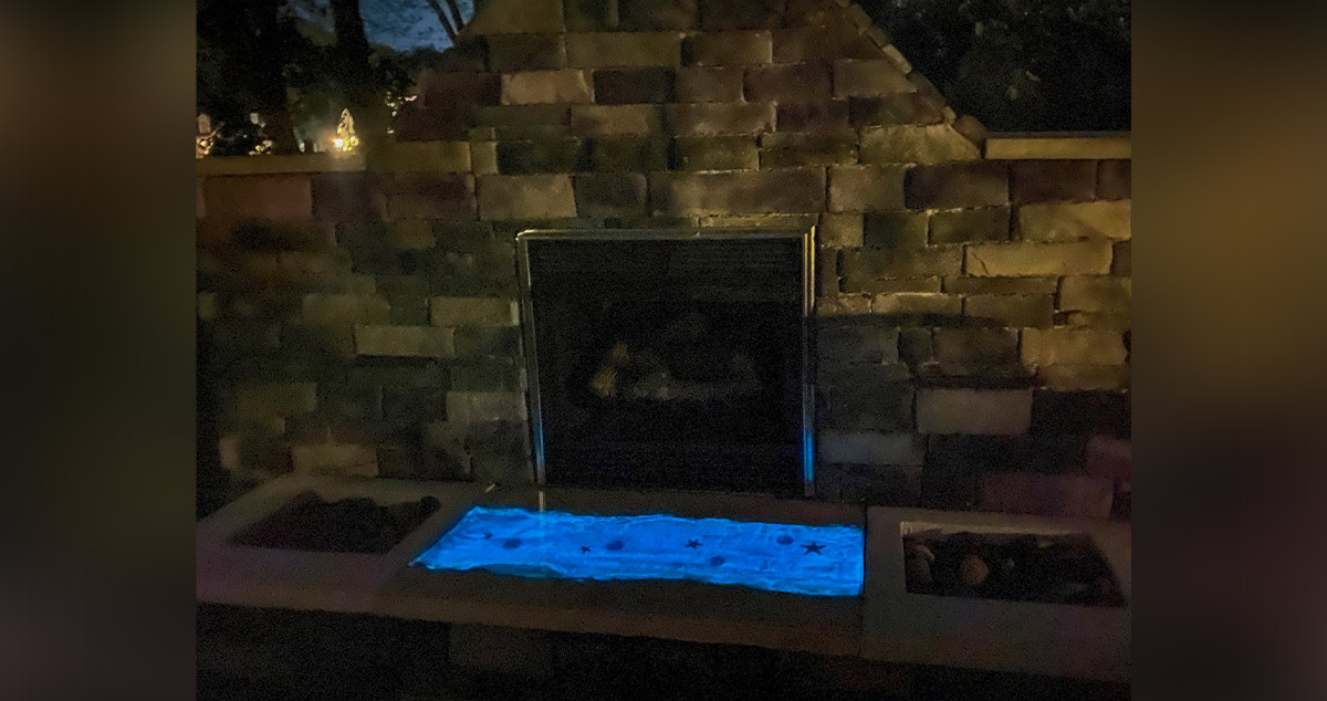 Outdoor Fireplace Waterfall Project by Tim at Menards®