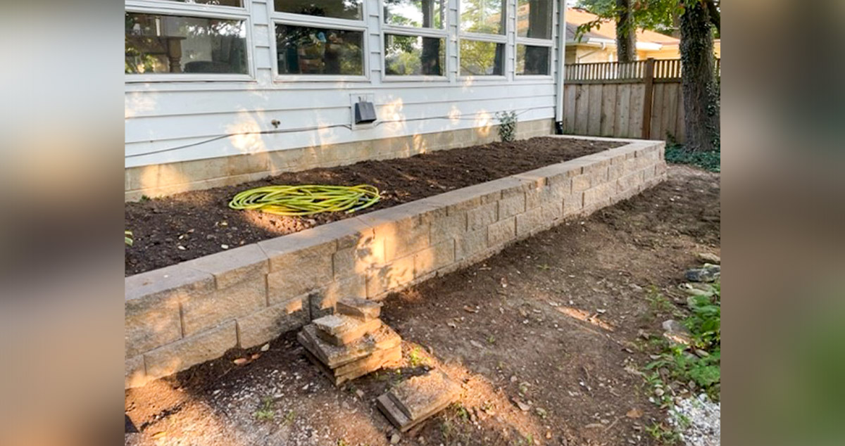 Backyard Block Retaining Walls Project by Michael at Menards®
