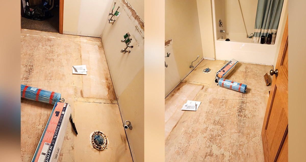 New Bath Flooring & Vanity Project by Josh at Menards®