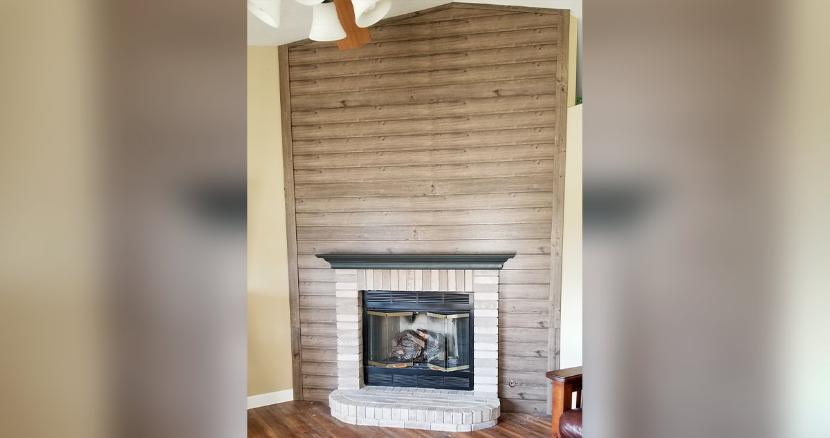 Shiplap Fireplace Update Project by Linda at Menards®