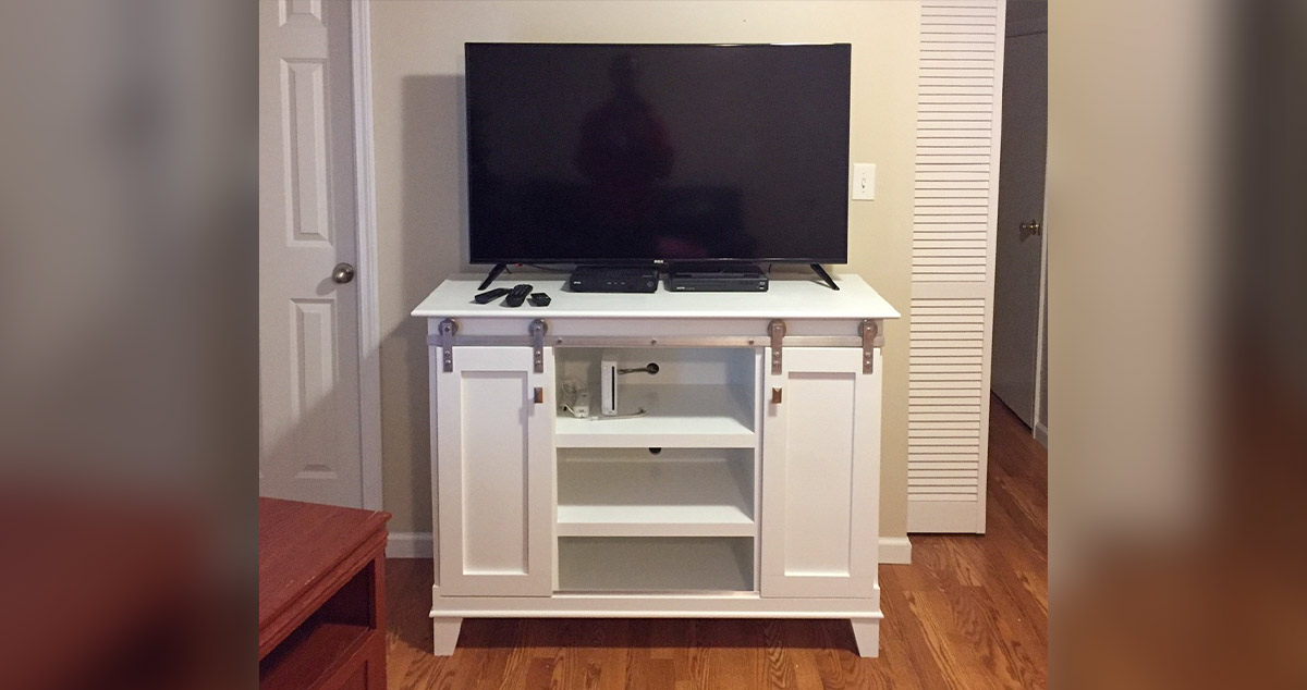 Sliding Door TV Stand Project by Aaron at Menards®