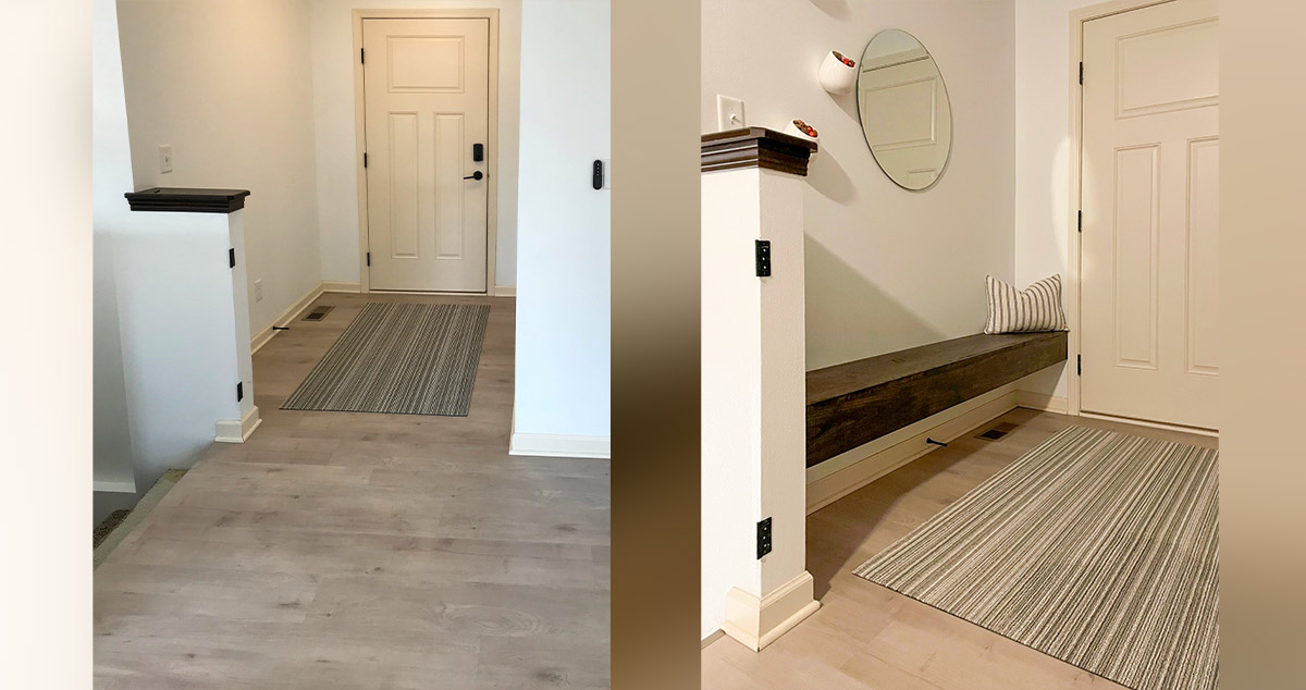 Floating Bench Entryway Project by Nathan at Menards®