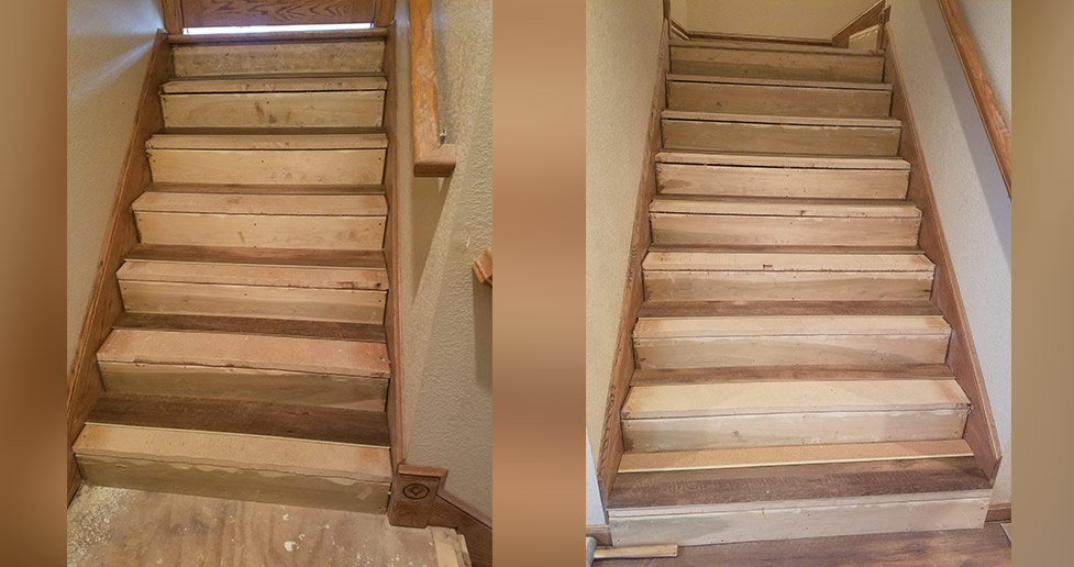 Vinyl Plank Stairs - Project by Benjamin at Menards®