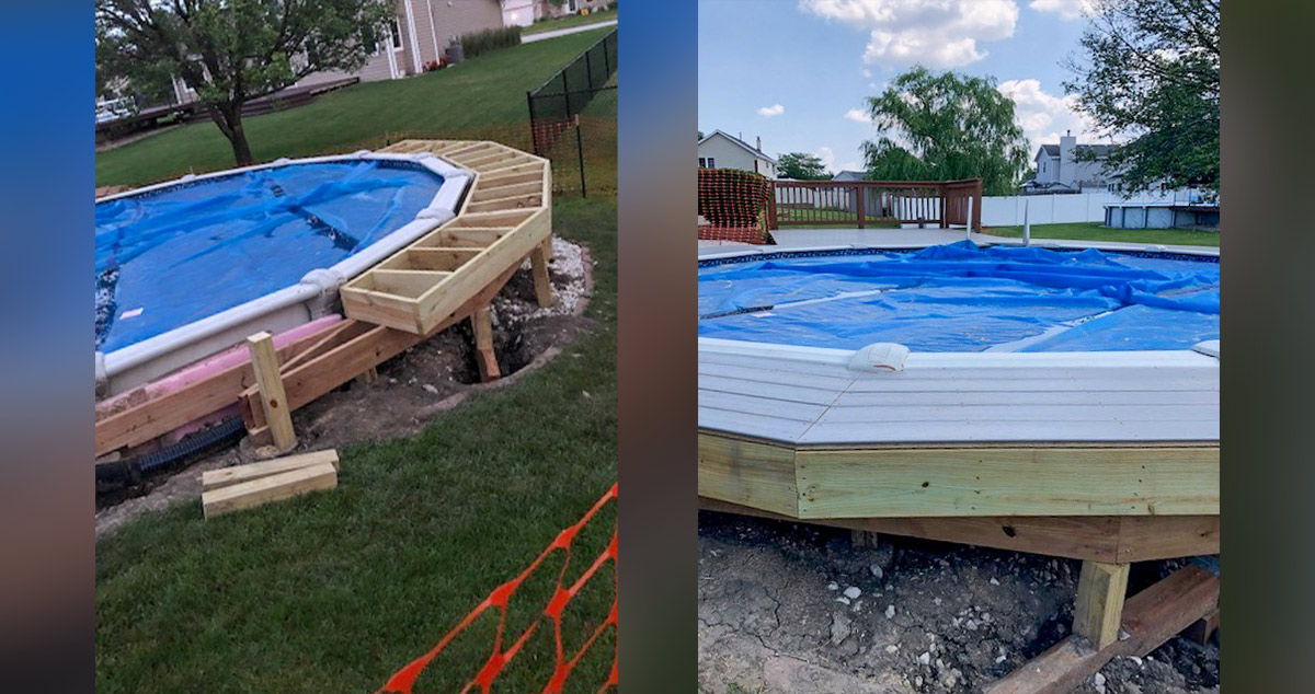 Safer Pool Deck - Project by Mandy at Menards®