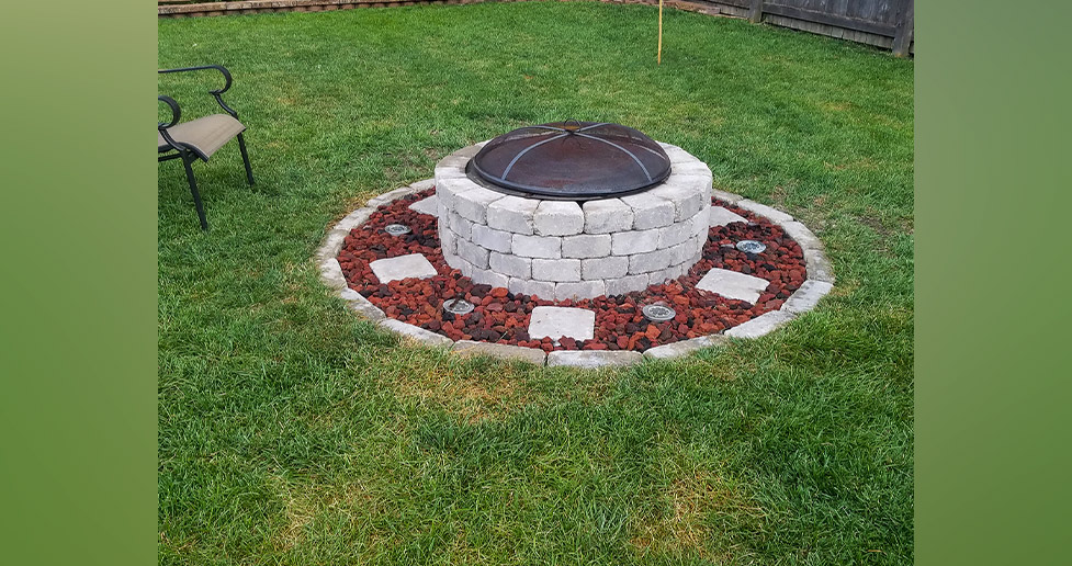 Fire Pit & Retaining Wall Project by Mylynda at Menards®