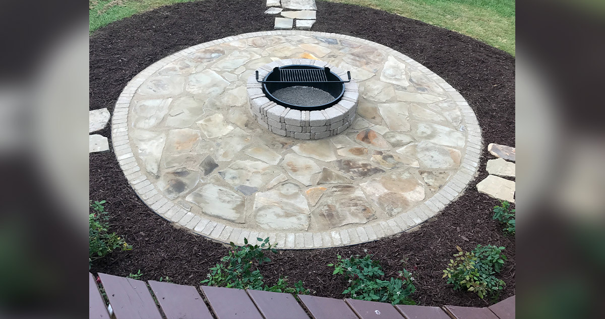 Fire Pit, Patio & Stone Benches Project by Sharlene at Menards®