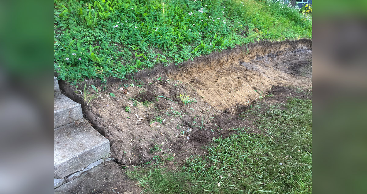 Retaining Wall Replaced Railroad Ties Project by Kelly at Menards®