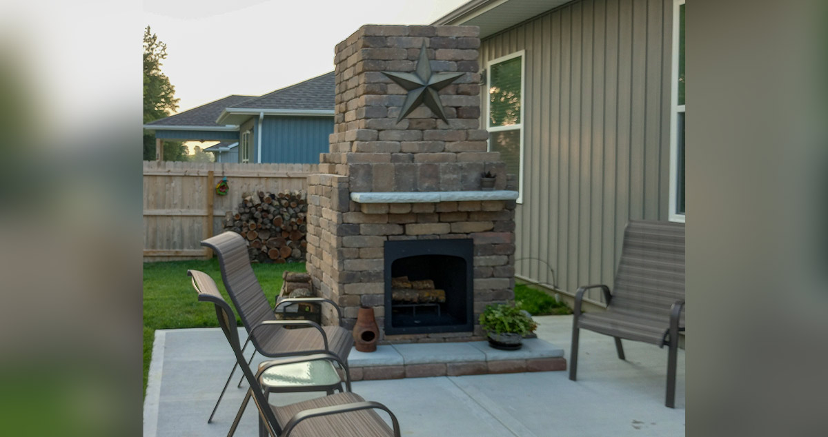 Outdoor Fireplace & Planter Wall Project by Duane at Menards®