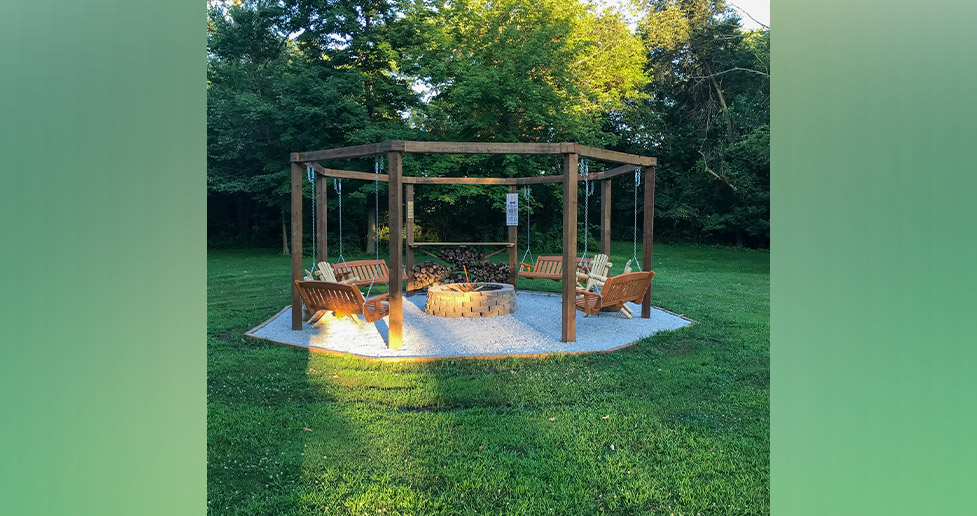 Octagon Fire Pit & Swings Project by Barry at Menards®