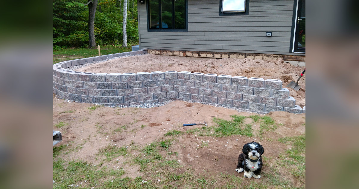 Raised Block Patio Project by Matthew at Menards®