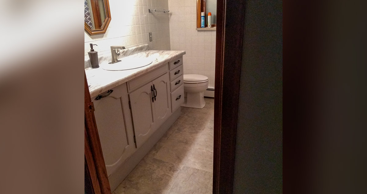 Bathroom Remodel with New Floor Project by Dorothy at Menards®