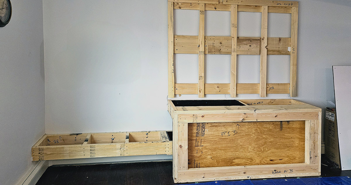 Fireplace Entertainment Center with Seating Project by Sanel at Menards®