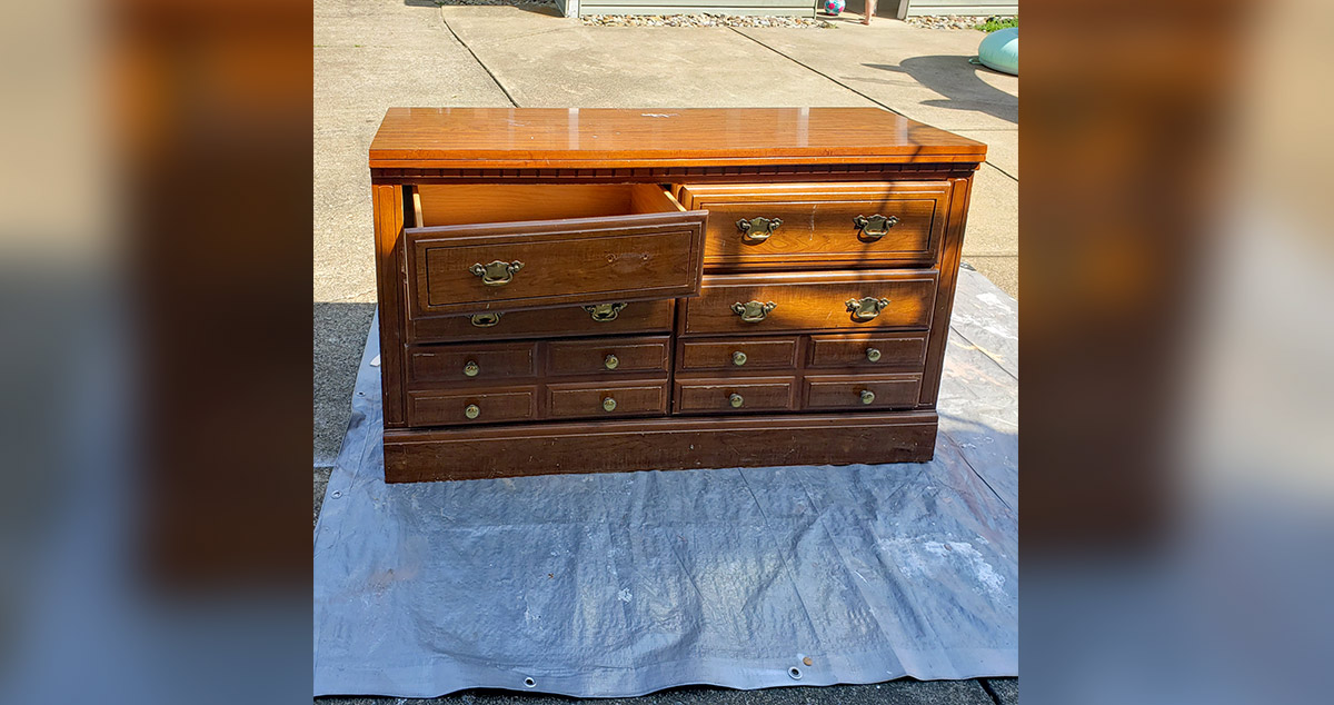 From Dresser to Bench Project by Rachael at Menards®