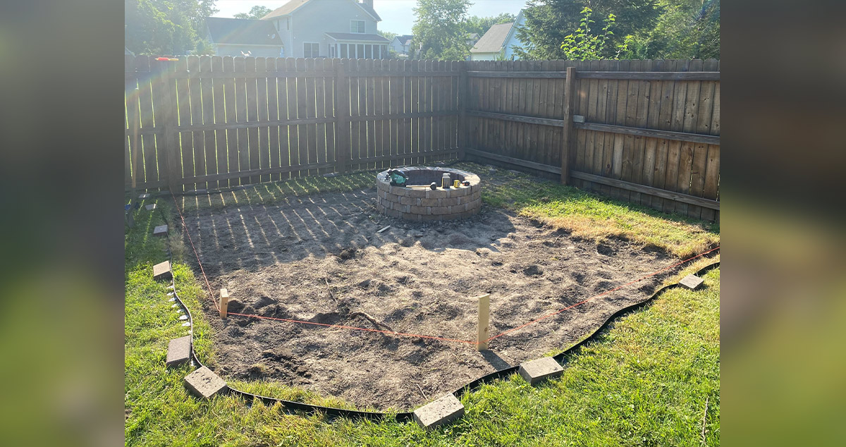 16 x 16 Patio with Fire Pit Project by Craig at Menards®