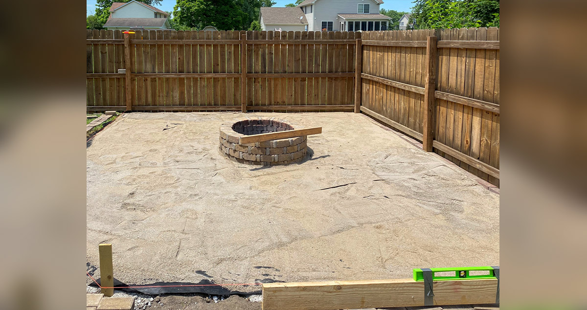 16 x 16 Patio with Fire Pit Project by Craig at Menards®