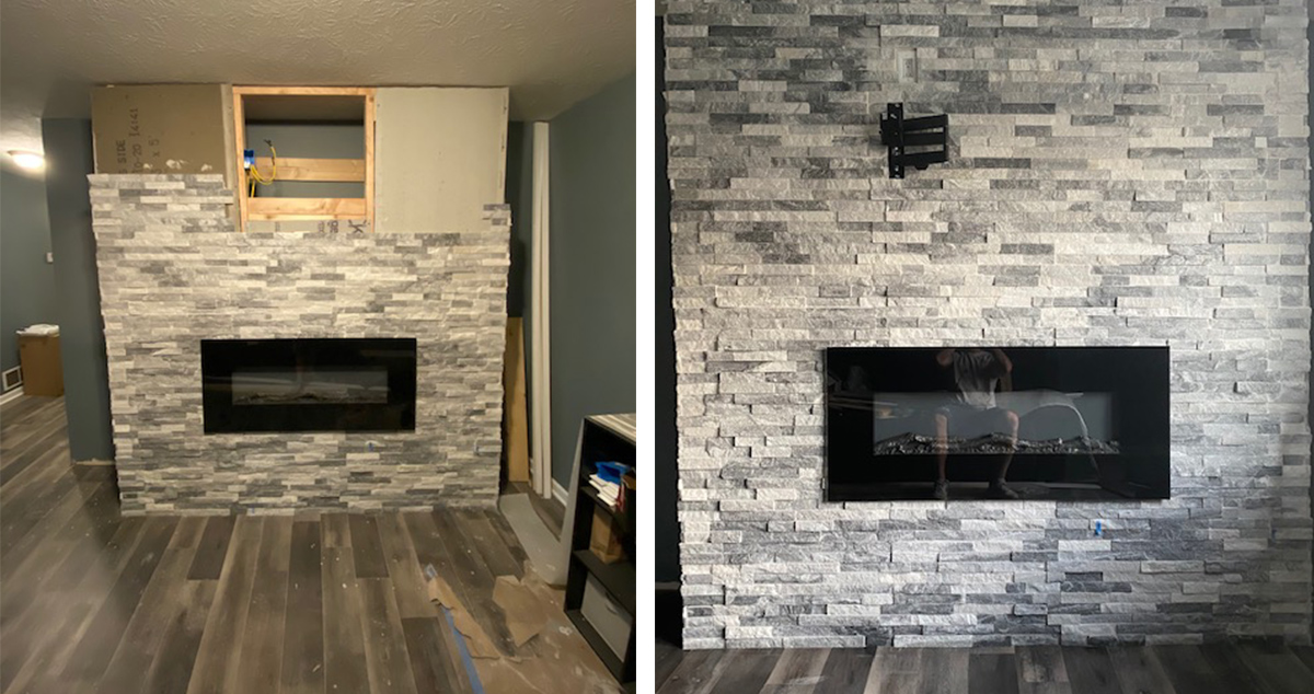 Modern Living Room Fireplace - Project by Aaron at Menards®