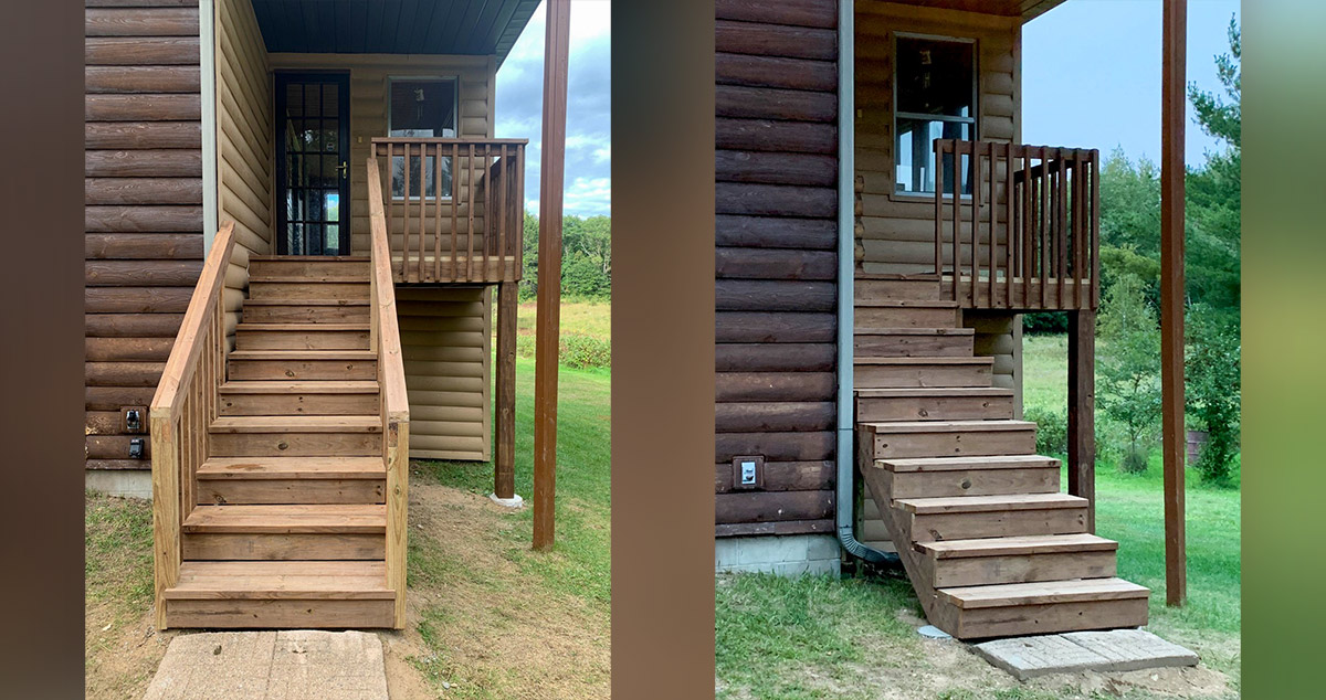 Cabin Entry, Stairs & Landing - Project by Dan at Menards®