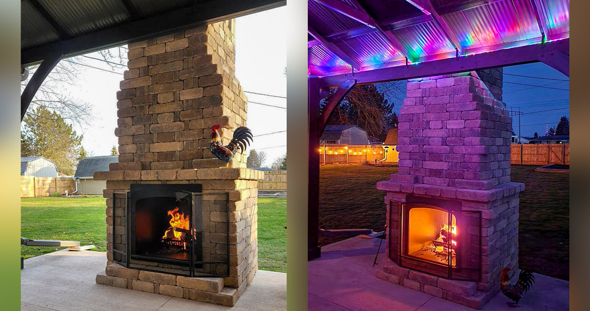 Outdoor Patio Fireplace Project by Jason at Menards®