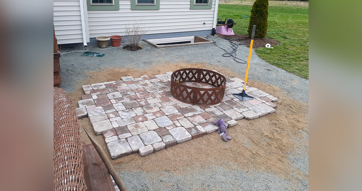 Curving Block Patio Project by Gary at Menards®