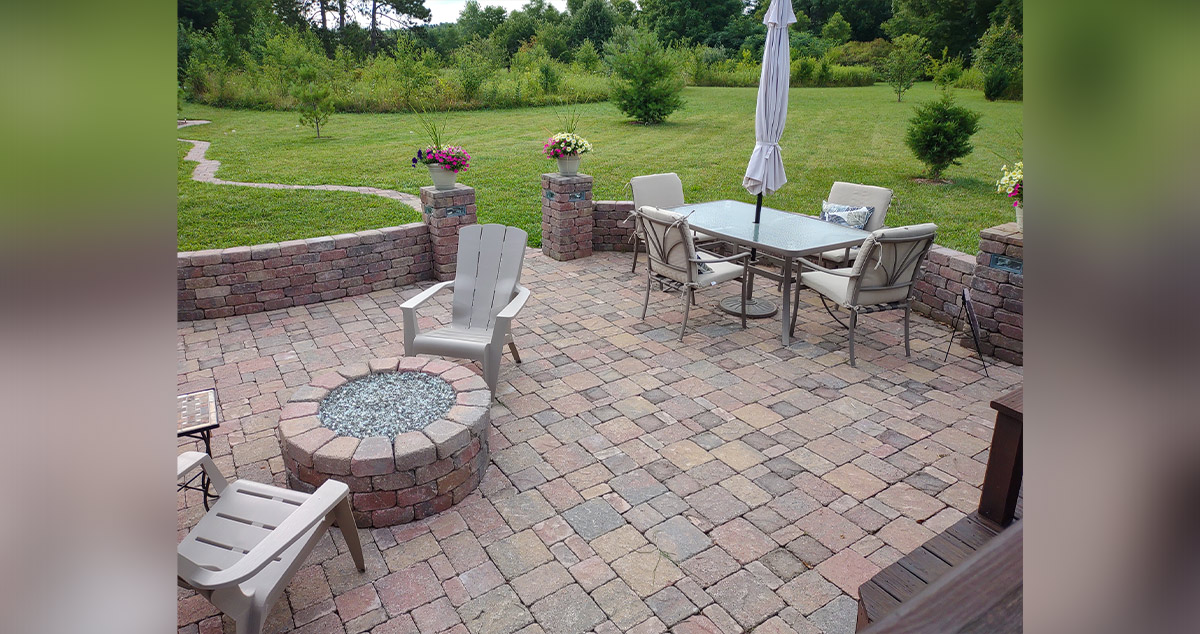 Curving Block Patio Project by Gary at Menards®