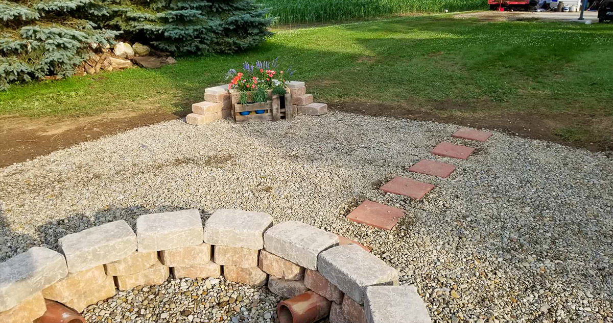 Fire Pit With Retaining Wall - Project by Thomas at Menards®