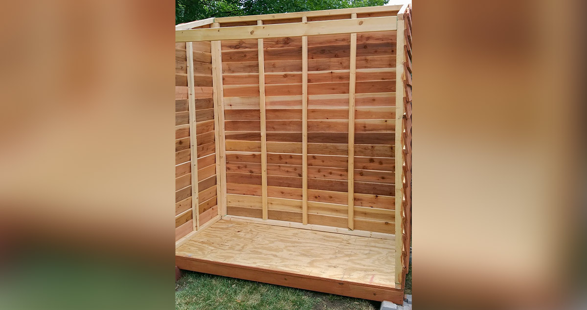 Cedar Fence Picket Shed Project by Melissa at Menards®