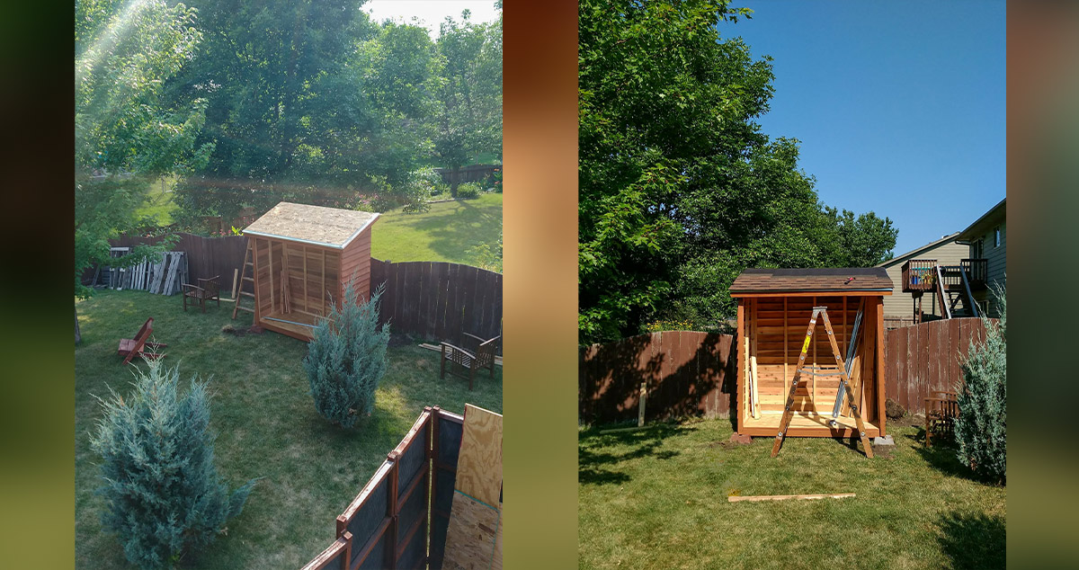 Cedar Fence Picket Shed Project by Melissa at Menards®