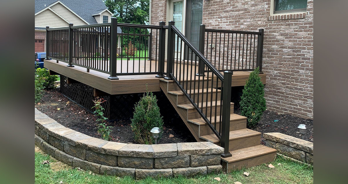 Menards Porch Railings Wood Low Maintenance Composite Decking