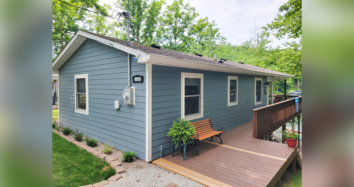 Siding on Lake House - Project by Mike at Menards®