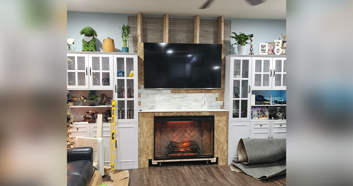 Classy Fireplace - Project by Tiffany at Menards®