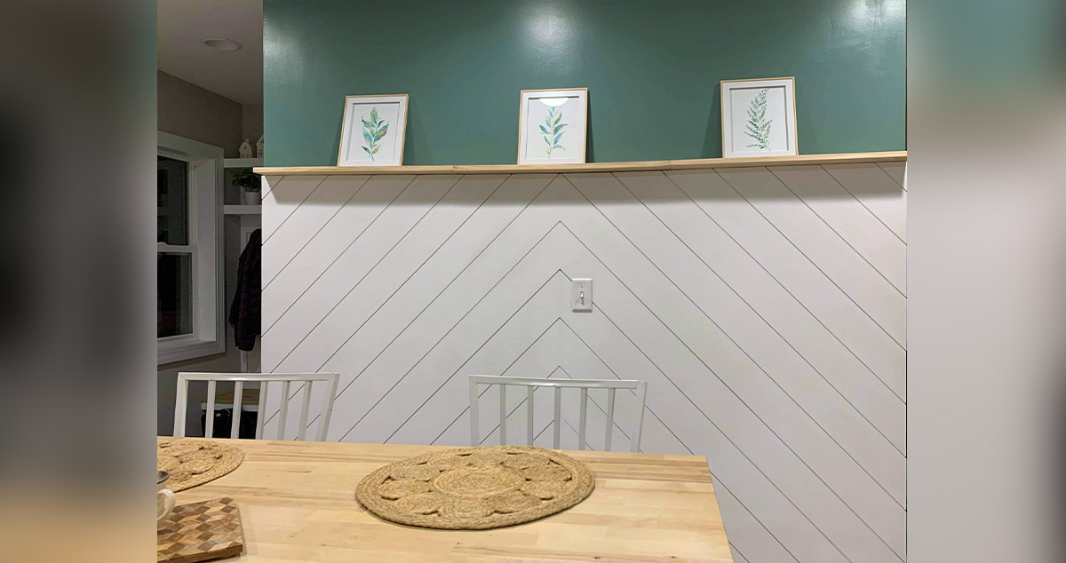 Shiplap Accent Wall Project by Mason at Menards®