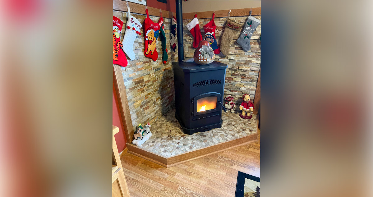 Living Room Pellet Stove Project by Kelly at Menards®