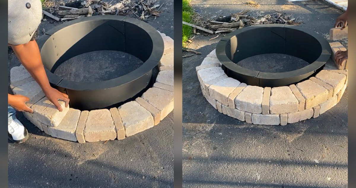 Menards® Backyard Fire Pit Project by Sheldon at Menards®