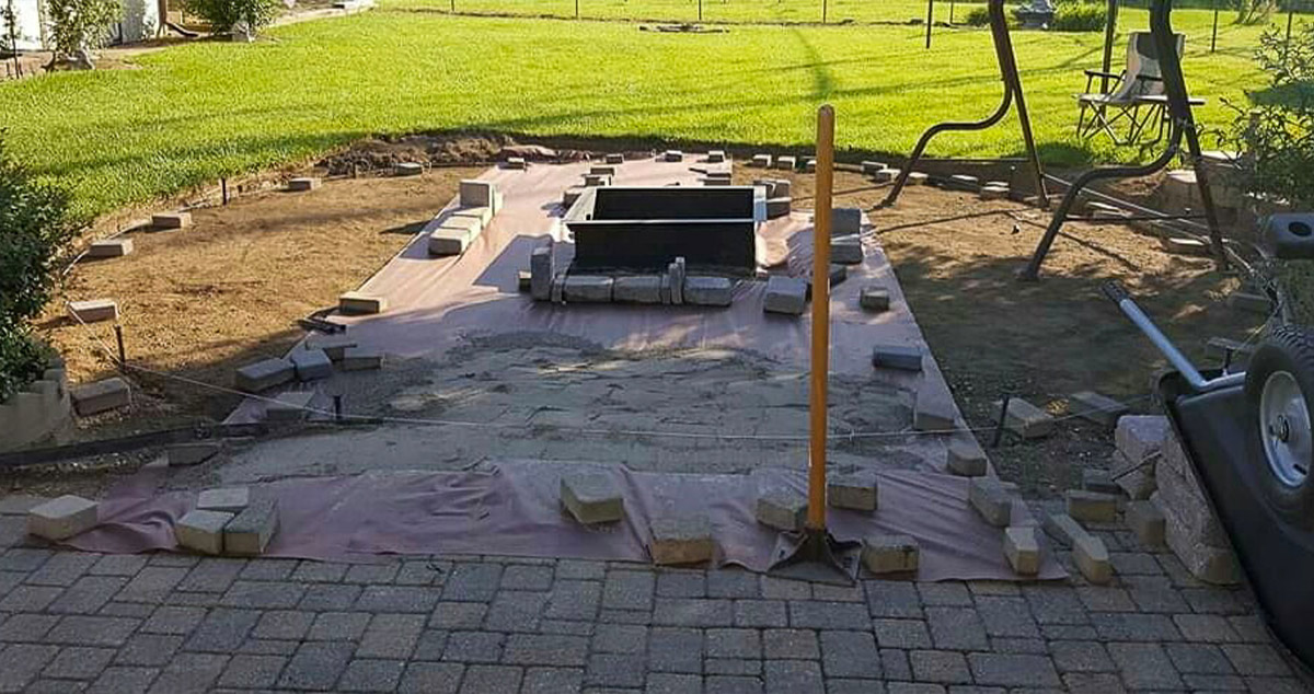 Fire Pit & Pergola with Swings Project by David at Menards®