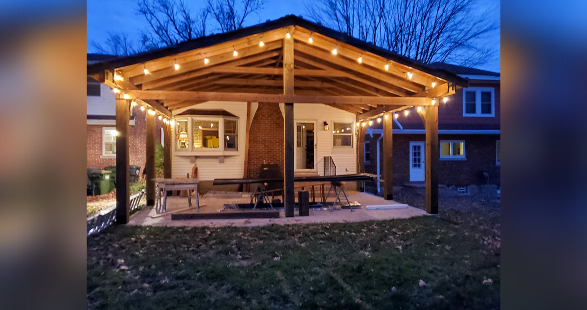 Timber Covered Patio Project by Stephen at Menards®